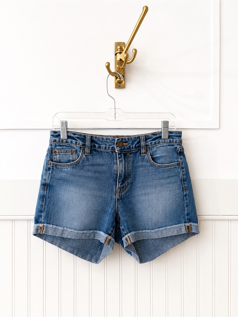 J. Crew Medium Blue Denim Roll-Cuff Women's Shorts